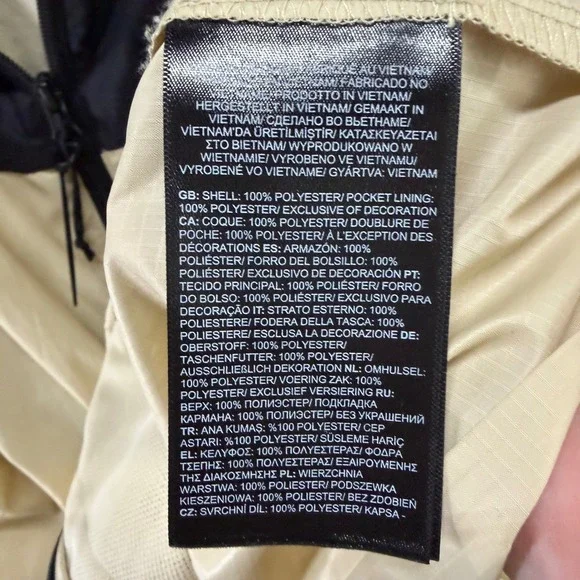 The North Face Cyclone Hooded Jacket Mens L Black Beige Windbreaker Outdoor - Picture 14 of 16